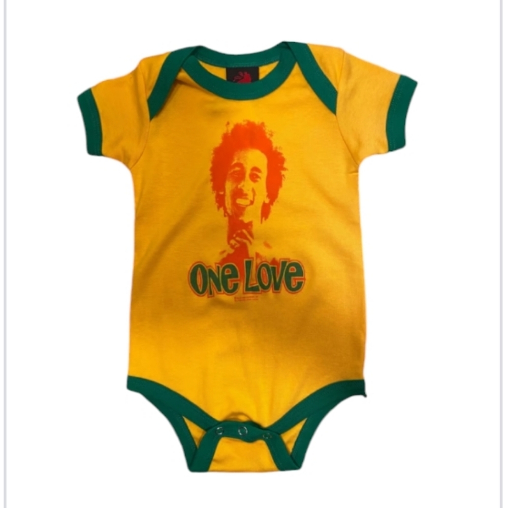 Vintage One Love Zion Bob Marley Onesie sz 3/6 months